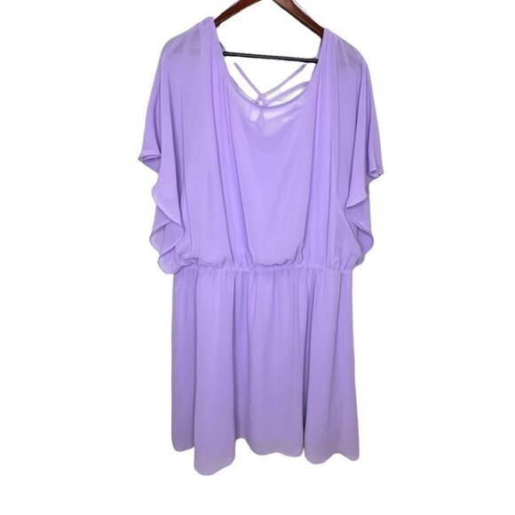 Addition Elle New Noir Lilac Chiffon Dress Size 22 NWT Brand New Wedding Guest - Picture 2 of 9